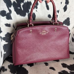 Coach Maroon Leather Satchel
